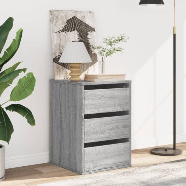 vidaXL Συρταριέρα Γκρι Sonoma 40x41x58cm από Επεξεργ. Ξύλο 1 τεμ.