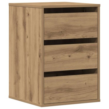 vidaXL Συρταριέρα Γωνιακή Αρτισιανή Δρυς 40x41x58cm Επεξεργ. Ξύλο 1 τεμ.