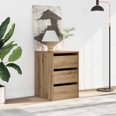vidaXL Συρταριέρα Γωνιακή Αρτισιανή Δρυς 40x41x58cm Επεξεργ. Ξύλο 1 τεμ.