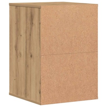vidaXL Συρταριέρα Γωνιακή Αρτισιανή Δρυς 40x41x58cm Επεξεργ. Ξύλο 1 τεμ.