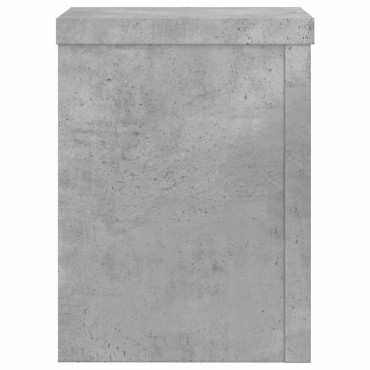 vidaXL Βάσεις Φυτών 2 τεμ. Γκρι Σκυρ. 15x15x20 εκ. Επεξεργασμένο Ξύλο