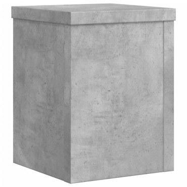 vidaXL Βάσεις Φυτών 2 τεμ. Γκρι Σκυρ. 15x15x20 εκ. Επεξεργασμένο Ξύλο