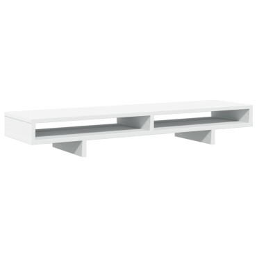vidaXL Βάση Οθόνης Λευκή 100x27x15 εκ. από Επεξ. Ξύλο