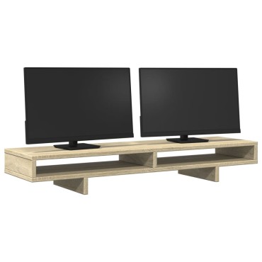 vidaXL Βάση Οθόνης Sonoma Δρυς 100x27x15 εκ. από Επεξ. Ξύλο