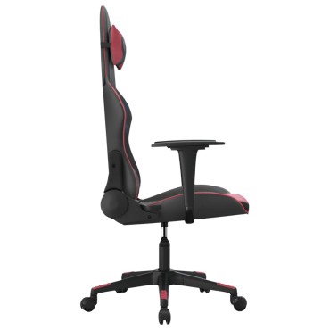 vidaXL Καρέκλα Gaming Μαύρο/Μπορντό από Συνθετικό Δέρμα 67x58x(118-128)cm 1 τεμ.