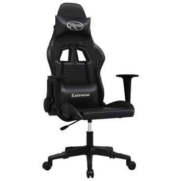 vidaXL Καρέκλα Gaming Μαύρη από Συνθετικό Δέρμα 67x58x(118-128)cm 1 τεμ.