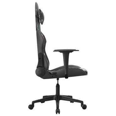 vidaXL Καρέκλα Gaming Μαύρο/Παραλλαγή από Συνθετικό Δέρμα 67x58x(118-128)cm 1 τεμ.