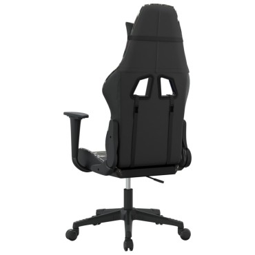vidaXL Καρέκλα Gaming Μαύρο/Παραλλαγή από Συνθετικό Δέρμα 67x58x(118-128)cm 1 τεμ.