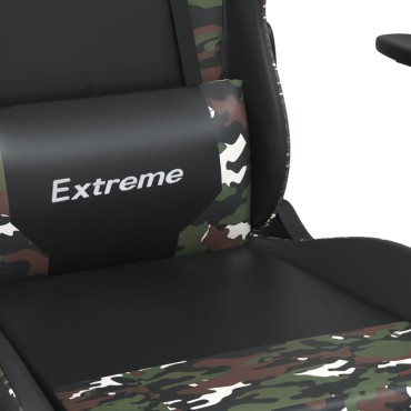 vidaXL Καρέκλα Gaming Μαύρο/Παραλλαγή από Συνθετικό Δέρμα 67x58x(118-128)cm 1 τεμ.