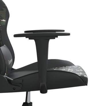 vidaXL Καρέκλα Gaming Μαύρο/Παραλλαγή από Συνθετικό Δέρμα 67x58x(118-128)cm 1 τεμ.