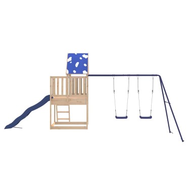 vidaXL Παιδική Χαρά Εξωτερικού Χώρου από Μασίφ Ξύλο Πεύκου