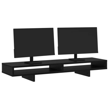 vidaXL Βάση Μόνιτορ Μαύρο 100 x 27 x 15 cm Επεξεργασμένο Ξύλο