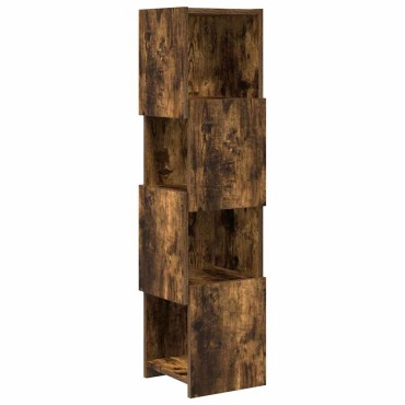 vidaXL Γωνιακό Ντουλάπι 25,5x25x102cm Επεξεργασμένο Ξύλο Καπνιστό Δρύς