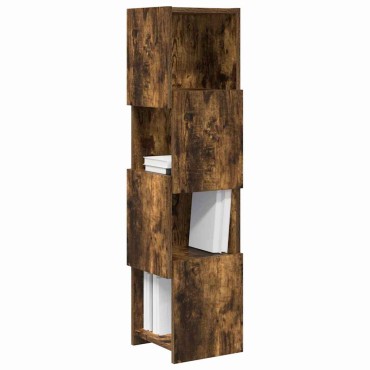 vidaXL Γωνιακό Ντουλάπι 25,5x25x102cm Επεξεργασμένο Ξύλο Καπνιστό Δρύς