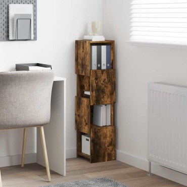 vidaXL Γωνιακό Ντουλάπι 25,5x25x102cm Επεξεργασμένο Ξύλο Καπνιστό Δρύς