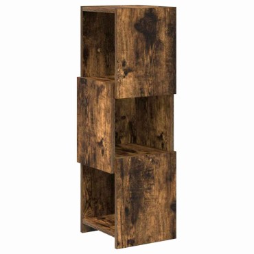 vidaXL Γωνιακό Ντουλάπι 25,5x25x80cm Επεξεργασμένο Ξύλο Καπνιστό Δρύς