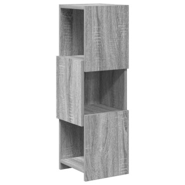 vidaXL Γωνιακό Ντουλάπι 25,5x25x80cm Επεξεργασμένο Ξύλο Γκρίζο Σονομα