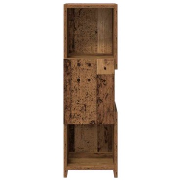 vidaXL Γωνιακό Ντουλάπι 25,5x25x80cm Επεξεργασμένο Ξύλο Παλιό ξύλο