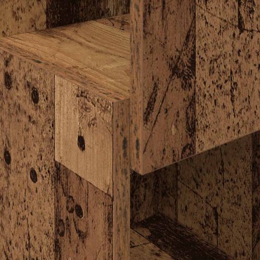 vidaXL Γωνιακό Ντουλάπι 25,5x25x80cm Επεξεργασμένο Ξύλο Παλιό ξύλο
