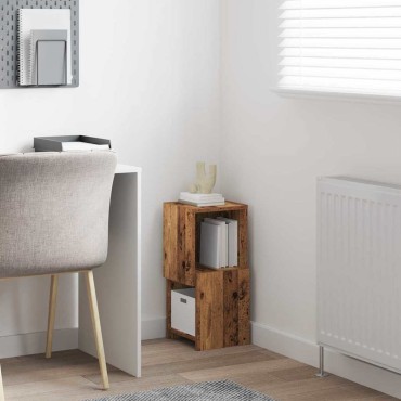 vidaXL Γωνιακό Ντουλάπι 25,5x25x55cm Επεξεργασμένο Ξύλο Παλιό ξύλο