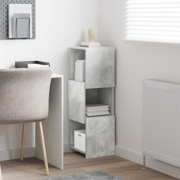vidaXL Γωνιακό Ντουλάπι 30,5x30x95cm Επεξεργασμένο Ξύλο Σκυρόδεμα Γκρι