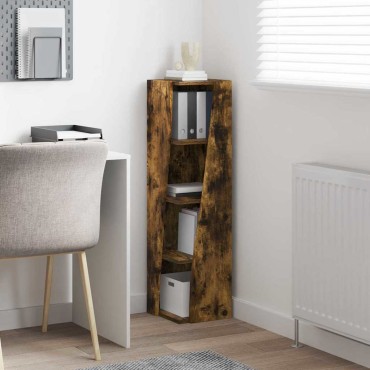 vidaXL Γωνιακό Ντουλάπι 27,5x27x102cm Επεξεργασμένο Ξύλο Καπνιστό Δρύς