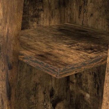 vidaXL Γωνιακό Ντουλάπι 27,5x27x102cm Επεξεργασμένο Ξύλο Καπνιστό Δρύς