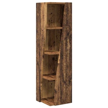 vidaXL Γωνιακό Ντουλάπι 27,5x27x102cm Επεξεργασμένο Ξύλο Παλιό ξύλο