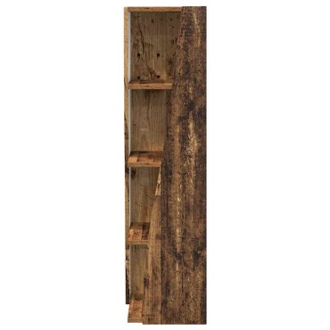 vidaXL Γωνιακό Ντουλάπι 27,5x27x102cm Επεξεργασμένο Ξύλο Παλιό ξύλο