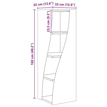 vidaXL Γωνιακό Ντουλάπι 32x32x102cm Επεξεργασμένο Ξύλο Artisan Oak