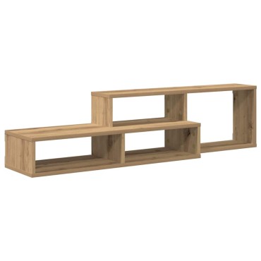 vidaXL ΡάφιΤηλεόρασηςΤοίχου 120x25x28,5cm Επεξεργασμένο Ξύλο