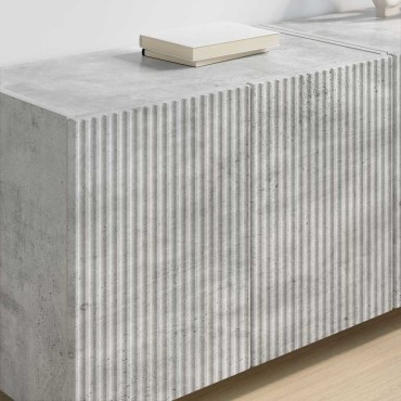 vidaXL Ντουλάπι Τηλεόρασης Τοίχου 59,5x31x40cm Σκυρόδεμα Γκρι