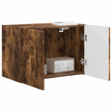 vidaXL Ντουλάπι Τηλεόρασης Τοίχου 59,5x31x40cm Καπνιστό Δρύς