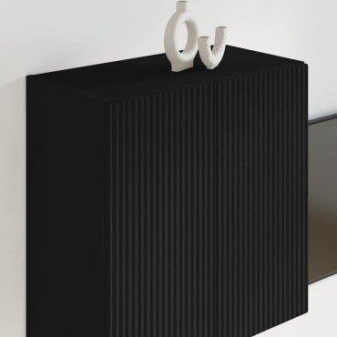 vidaXL Ντουλάπι Τηλεόρασης Τοίχου 59,5x31x60cm Μαύρο