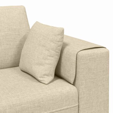 vidaXL Καναπές Κρεμ 250x77x76cm ύφασμα
