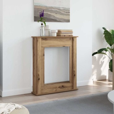 vidaXL Πλαίσιο Τζακιού Αρτισιανή Δρυς 75x20x87,5 εκ. από Επεξ. Ξύλο
