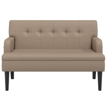 vidaXL Παγκάκι με Πλάτη Καπουτσίνο 112x65,5x75cm