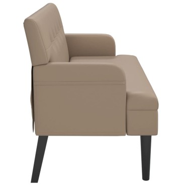 vidaXL Παγκάκι με Πλάτη Καπουτσίνο 112x65,5x75cm
