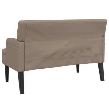 vidaXL Παγκάκι με Πλάτη Καπουτσίνο 112x65,5x75cm