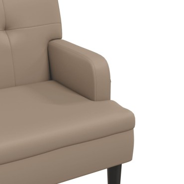 vidaXL Παγκάκι με Πλάτη Καπουτσίνο 112x65,5x75cm