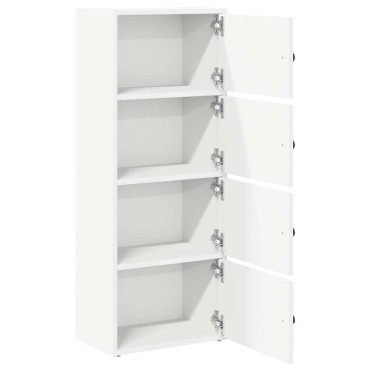 vidaXL Βιβλιοθήκη Λευκή 40x24x102cm από Επεξεργασμένο Ξύλο 1 τεμ.