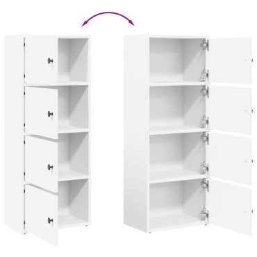 vidaXL Βιβλιοθήκη Λευκή 40x24x102cm από Επεξεργασμένο Ξύλο 1 τεμ.