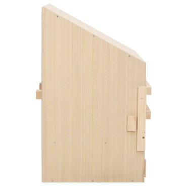 vidaXL Φωλιά για Κότες με 2 Θέσεις 63x40x65 εκ. από Μασίφ Ξύλο Πεύκου