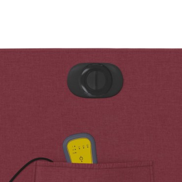 vidaXL Πολυθρόνα Μασάζ Ηλεκτρική Ανακλ. Μπορντό Υφασμάτινη 66x89,5x95,5cm 1 τεμ.