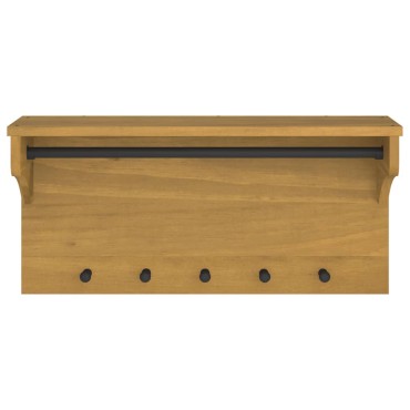 vidaXL Επίτοιχη κρεμάστρα παλτών SANDNES 87x30x42 εκ. Πεύκο μασίφ ξύλο