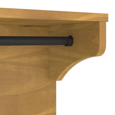 vidaXL Επίτοιχη κρεμάστρα παλτών SANDNES 87x30x42 εκ. Πεύκο μασίφ ξύλο