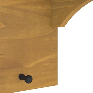 vidaXL Επίτοιχη κρεμάστρα παλτών SANDNES 87x30x42 εκ. Πεύκο μασίφ ξύλο