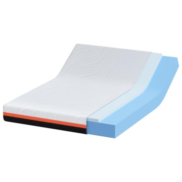 vidaXL Στρώμα Λευκό και Μαύρο 140x190cm Ζακάρ ύφασμα 1 τεμ. - Διπλό