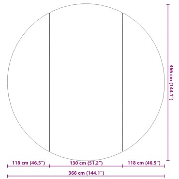 vidaXL Υπόστρωμα Πισίνας Ανοιχτό Γκρι Ø366 εκ. Πολυεστερικό Γεωύφασμα