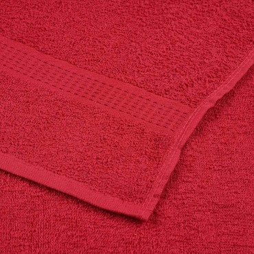 vidaXL Πετσέτες FROGN 2 τεμ. Κόκκινες 100x200 εκ. 360 γρ./μ²